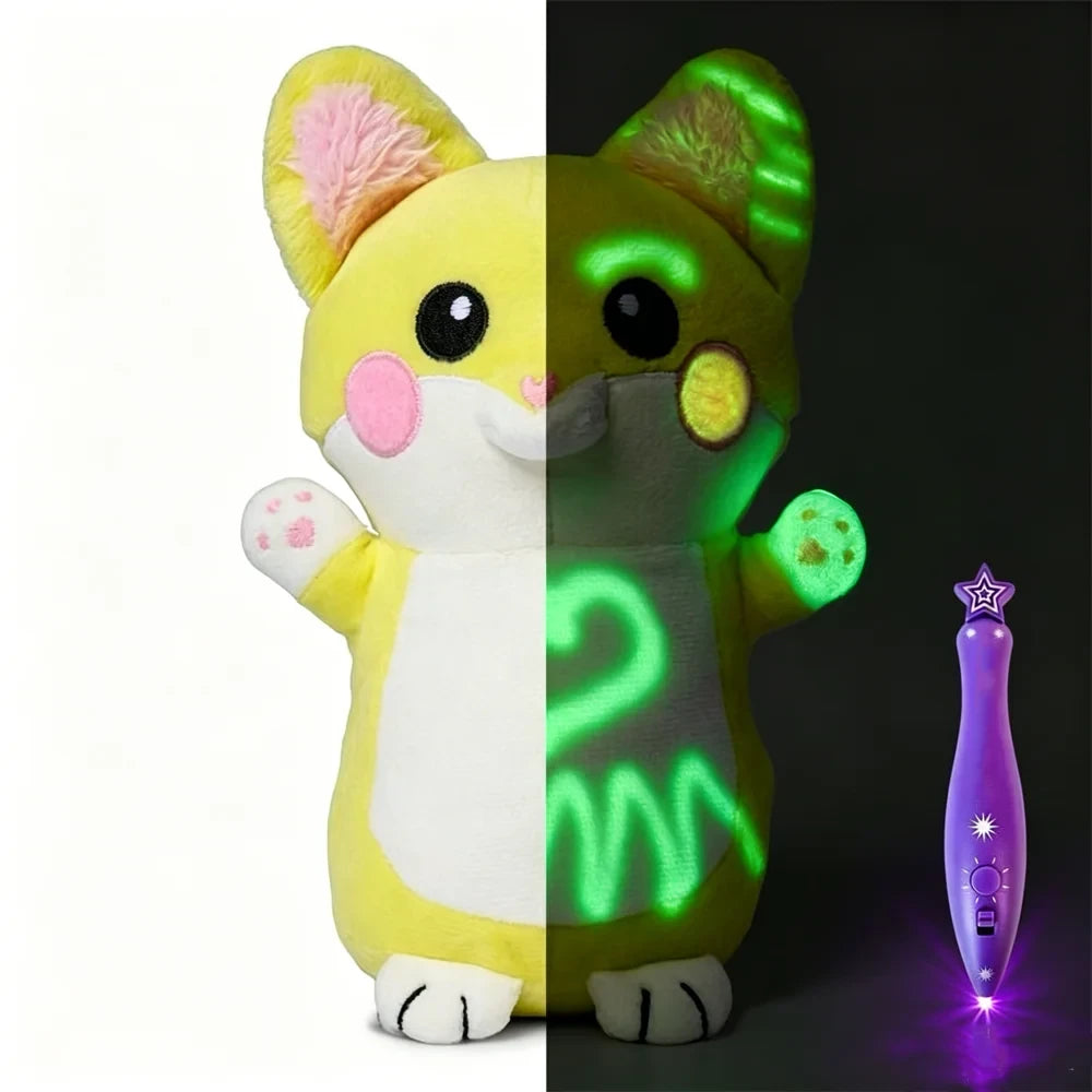 Glow in the Dark Doodle Plush Doll